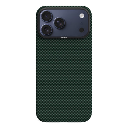 YAXO Etui na telefon Aramid Fiber Ultra Slim Case MagSafe iPhone 17 Pro Max Tropic Green