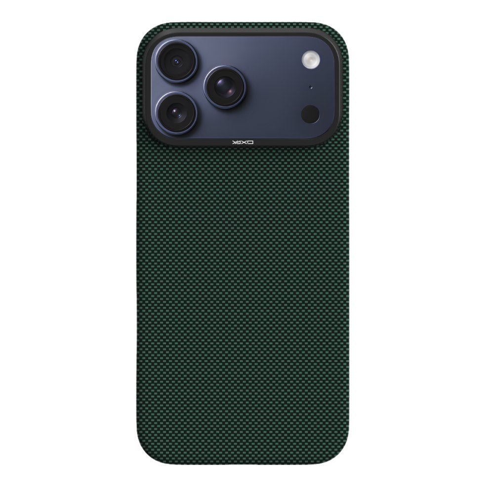 YAXO Etui na telefon Aramid Fiber Ultra Slim Case MagSafe iPhone 17 Pro Tropic Green