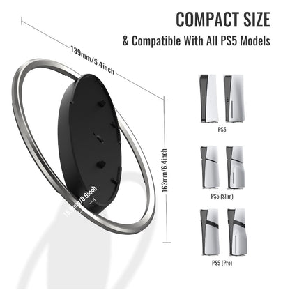 YAXO Podstawka THUNDER IMPACT do PS5/PS5 Slim/PS5 Pro Pure Silver