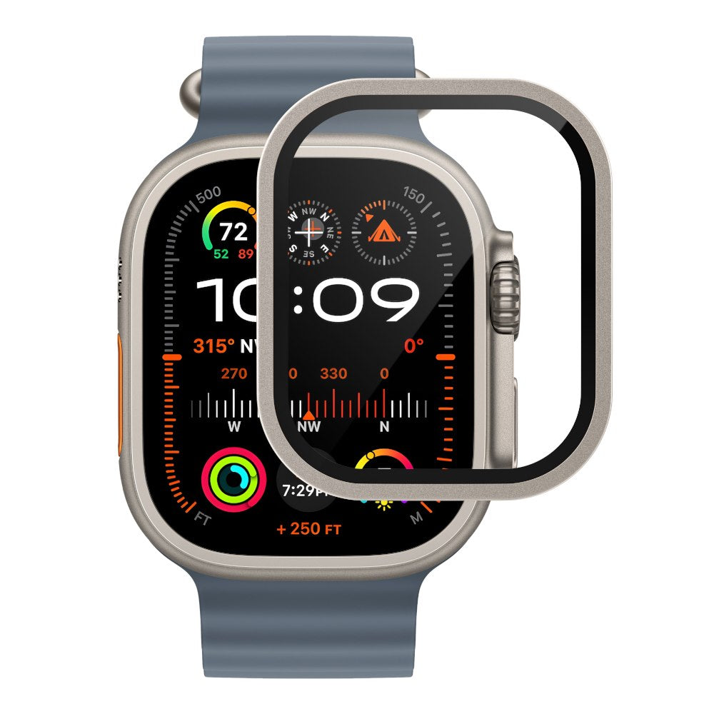 YAXO Szkło ochronne na ekran AR Superhard Armor Glass Apple Watch Ultra 1/2/3 silver frame