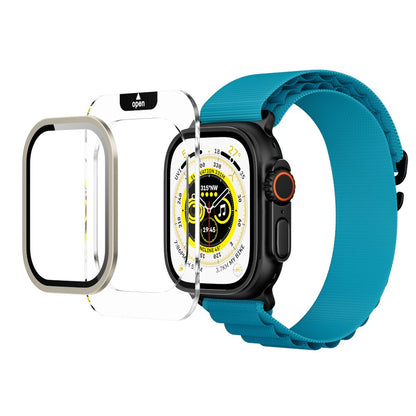 YAXO Szkło ochronne na ekran AR Superhard Armor Glass Apple Watch Ultra 1/2/3 silver frame