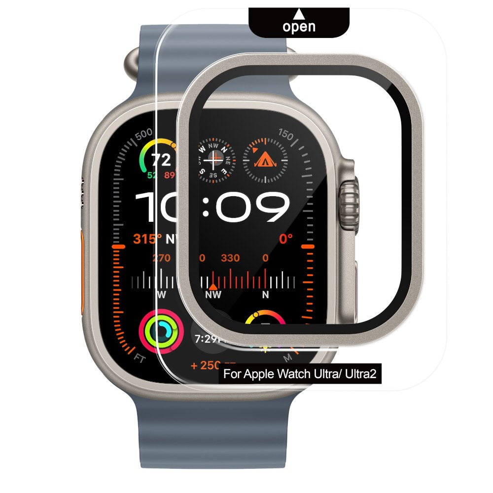 YAXO Szkło ochronne na ekran AR Superhard Armor Glass Apple Watch Ultra 1/2/3 silver frame