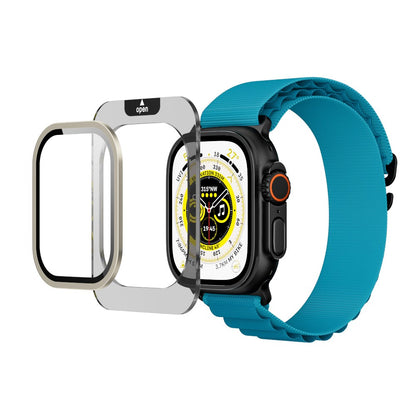 YAXO Szkło ochronne na ekran AR Superhard Armor Glass Apple Watch Ultra 1/2/3 silver frame