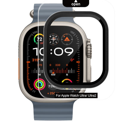 YAXO Szkło ochronne na ekran AR Superhard Armor Glass Apple Watch Ultra 1/2/3 black frame