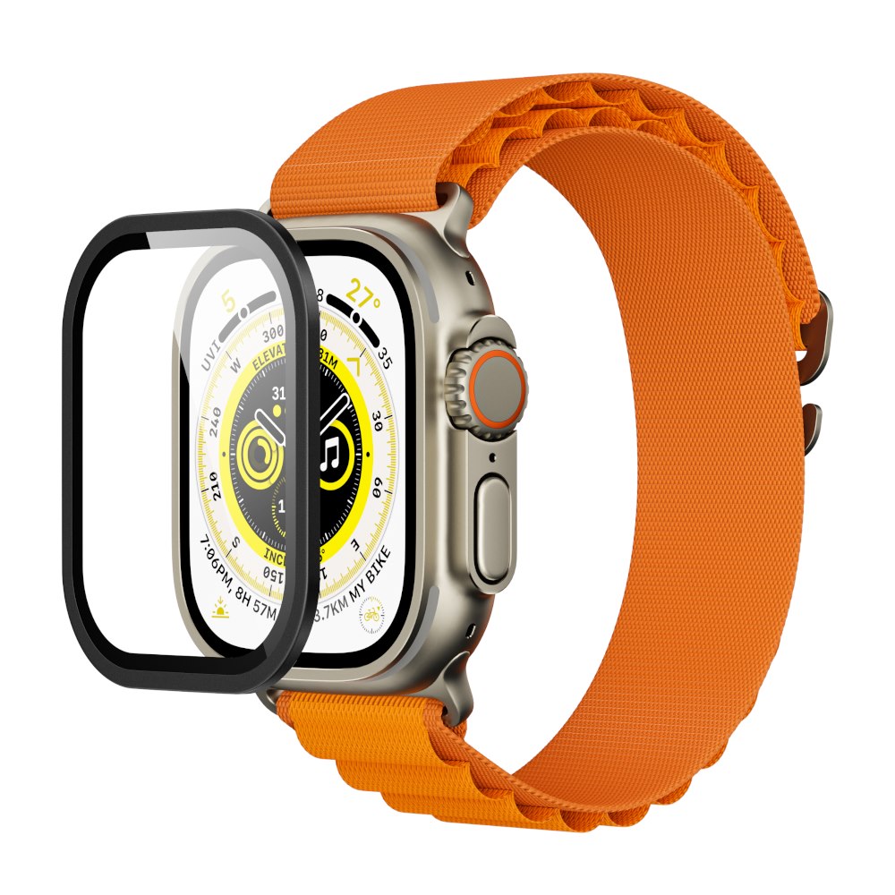 YAXO Szkło ochronne na ekran AR Superhard Armor Glass Apple Watch Ultra 1/2/3 black frame