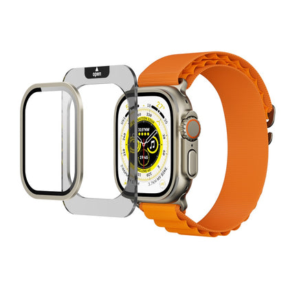 YAXO Szkło ochronne na ekran AR Superhard Armor Glass Apple Watch Ultra 1/2/3 silver frame