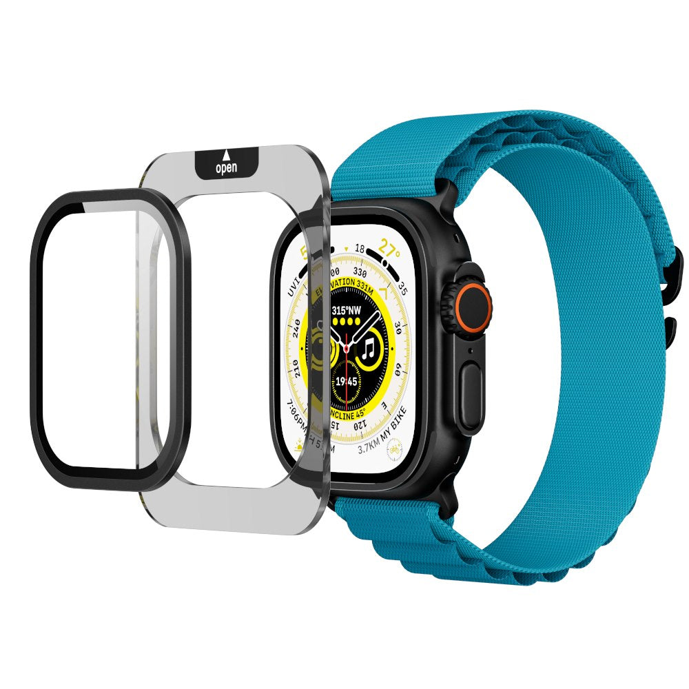 YAXO Szkło ochronne na ekran AR Superhard Armor Glass Apple Watch Ultra 1/2/3 black frame